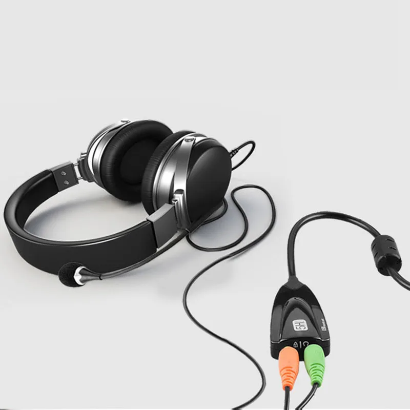 USB звуковая карта 5HV2 Внешний 2 0 для 3D виртуальной аудио гарнитуры микрофон 7 1