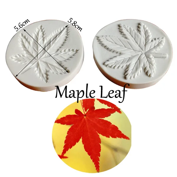 Maple Leaf 29 стилей цветок лист лепесток и резак силиконовые формы помадка формы украшения торта инструменты Шоколадный Gumpaste, Sugarcraft плесень C336 - Цвет: Maple Leaf