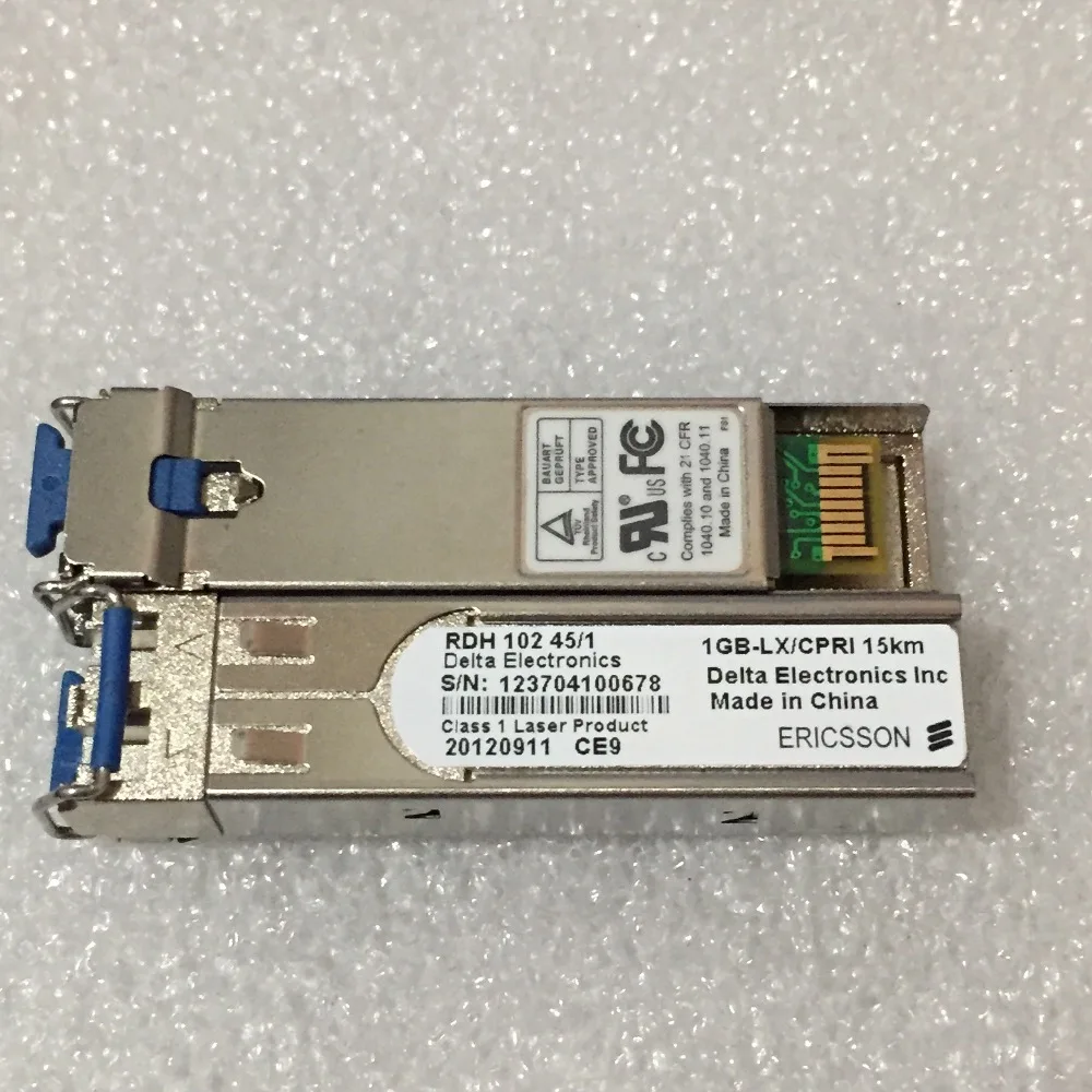 

Лазерный продукт ERICSSON RDH 102 45/1 Delta Electronics Inc 1GB-LX/CPRI, 15 км, класс 1
