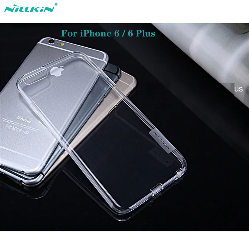 White Чехол для iPhone 6 6S+ Plus чехол Nillkin природа прозрачный мягкий кремний ТПУ Телефон протектор задняя крышка для iPhone6 Plus - Цвет: White