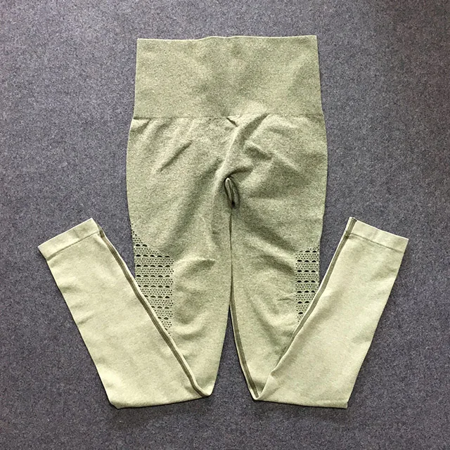 Army Green Pants 2 шт., бесшовный комплект для йоги с эффектом омбре, комплекты для спортзала, женская одежда для спортзала, спортивный бюстгальтер+ леггинсы, Женская Спортивная одежда для спортзала, Женский костюм для фитнеса - Цвет: Army Green Pants