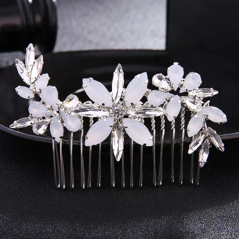 HS-J3511-Silver Miallo, модные стразы, головной убор, свадебные аксессуары для волос, Австрийские хрустальные шпильки для волос, женские заколки для волос, ювелирные изделия - Окраска металла: HS-J3511-Silver