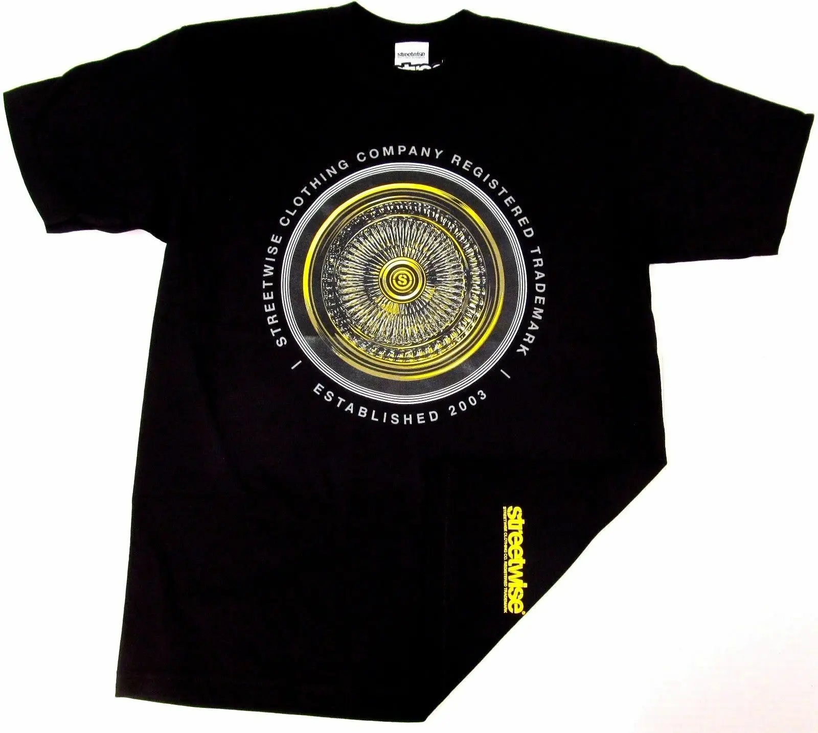 Уличный &quot100 говорит&quot футболка с короткими рукавами черный $25 | Мужская одежда