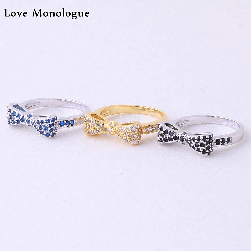 Любовный монолог отличный Штабелируемый минималистичный бант серебряный цвет