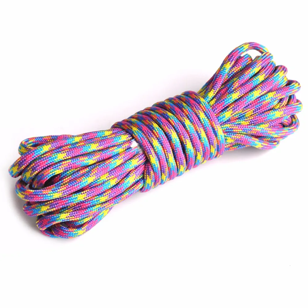 Высокое качество 100FT 550 Paracord веревка Кемпинг параккорд шнурки Аксессуары парашют