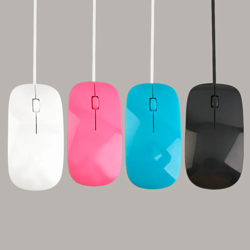 

2.4GHz 3D 1200dpi Wired Optical Mouse Ultra Slim 4 Colors High Quality Mice USB for PC Laptop