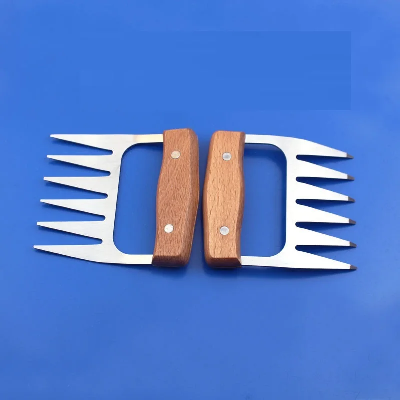 2 шт./компл. нержавеющая сталь новые когти медведя вилка для барбекю разделенная