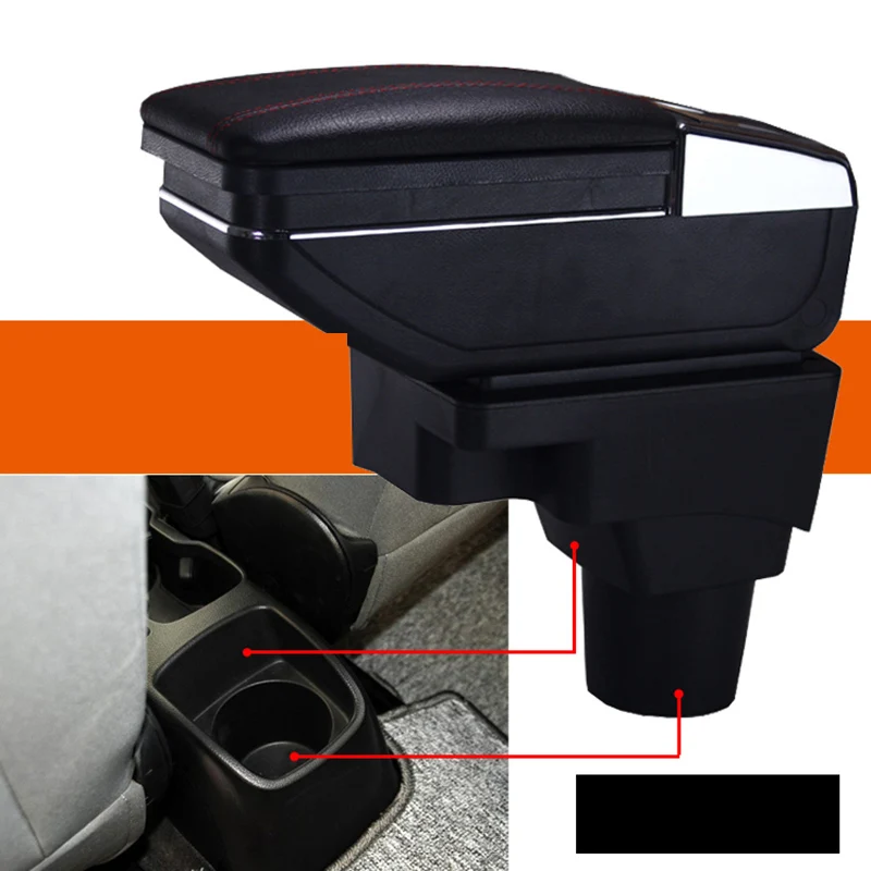 

lsrtw2017 Car Armrest Central Storage Box For chevrolet aveo Sonic Holden Barina 2011 2012 2013 2014 2015 2016 2017 2018