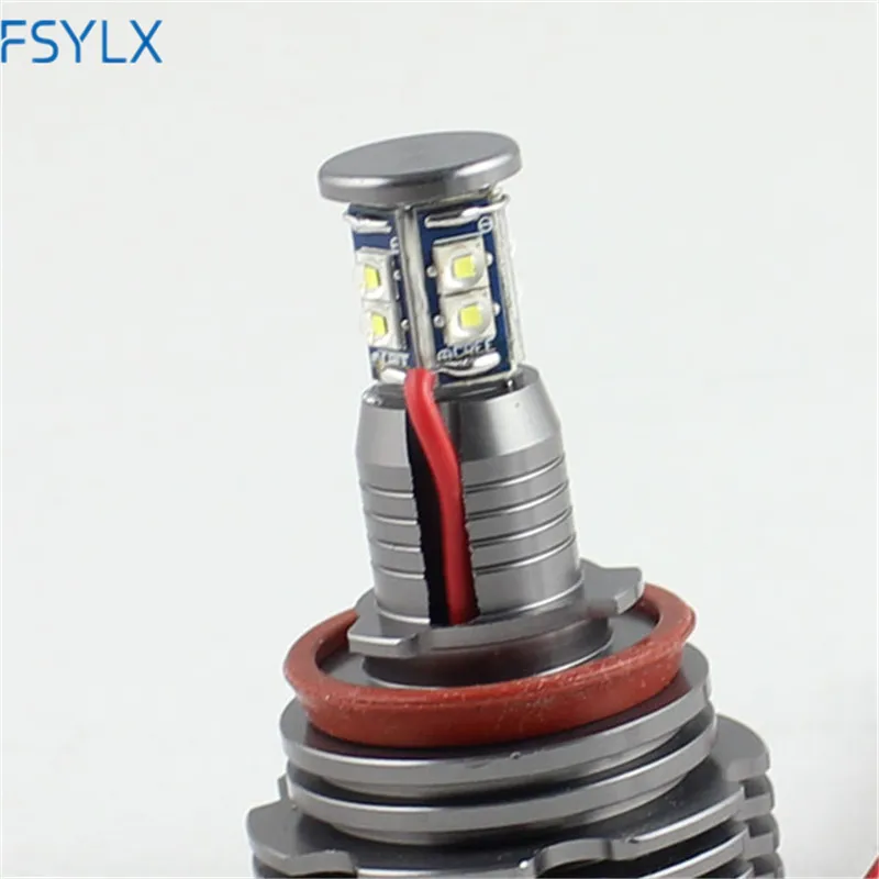 FSYLX H8 светодиодный фонарь ангельские глазки 80 Вт CANBUS без ошибок h8 Светодиодный