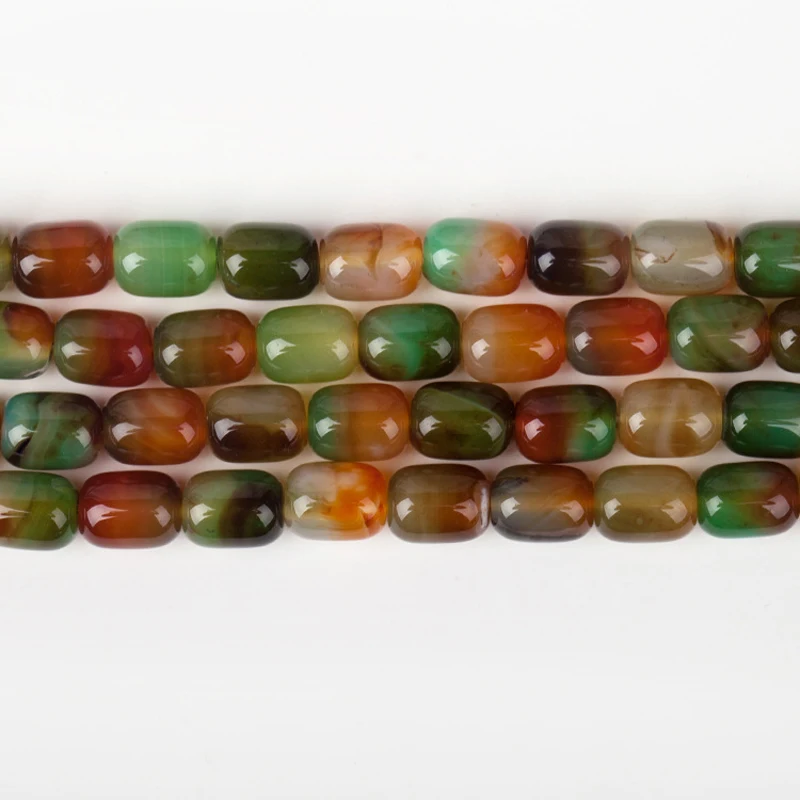 

Good Quality 11x14mm 13x18mm Natural Peacock Agates Stone Beads Barrel Shape Loose Beads For DIY Jewelry Making Strand 16''