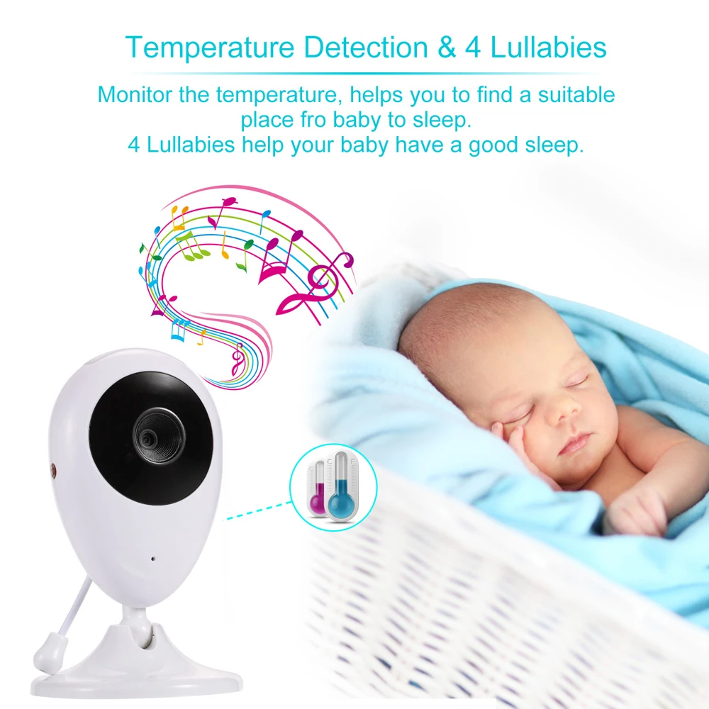 Беспроводной видеоняня 2 4 дюйма Цветная камера безопасности ночник Babyphone Way Talk