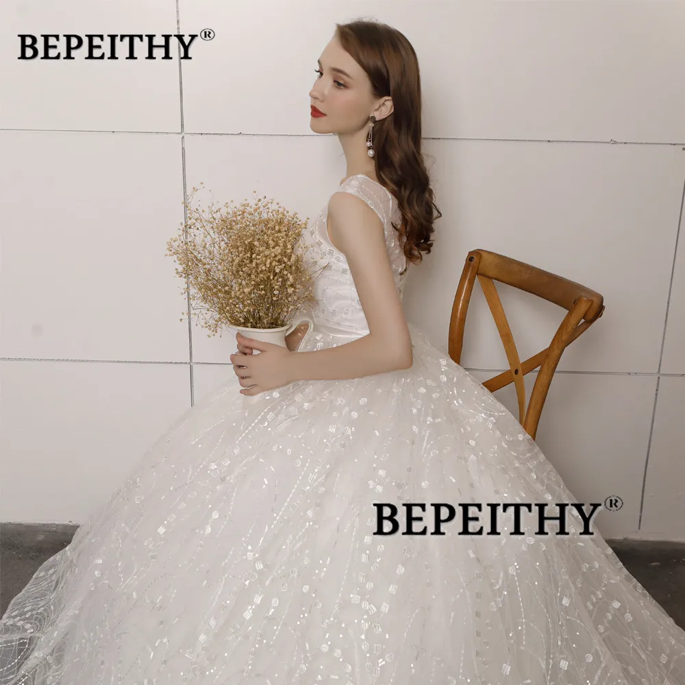 Vestido De Novia бальное платье свадебное со шлейфом винтажное кружевное с поясом 2021