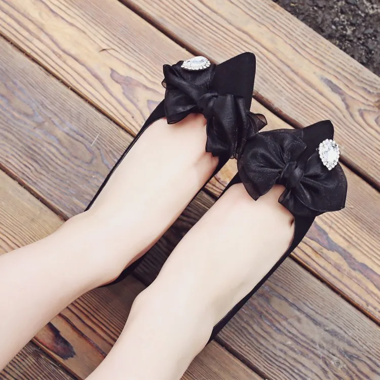 Женские туфли на высоком каблуке женские лодочки большого размера с бантом и