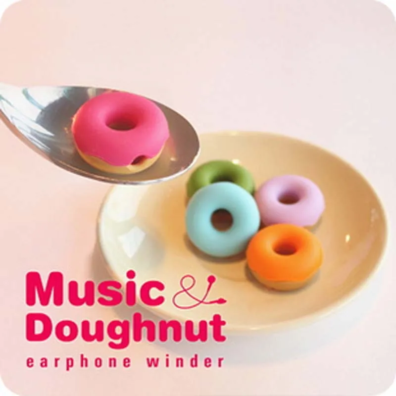

Colorful Silicone Earphone Wire Organizer Doughnut Cable Cord Wire Organizer Cable Winder For Headphone free shipping