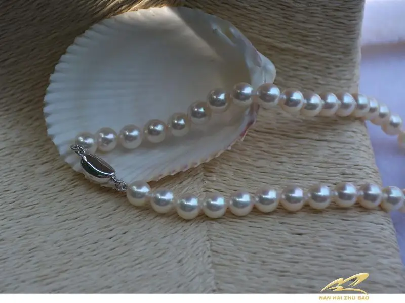 Ожерелье из натурального морского жемчуга 8-9 мм | Украшения и аксессуары