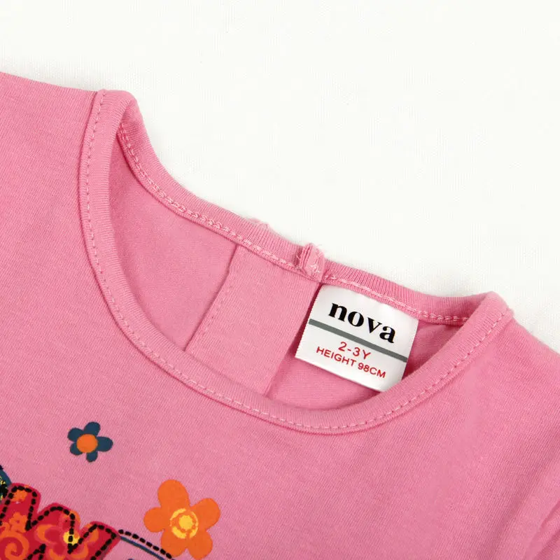 2016 нова дети марка летом новый с коротким рукавом о-образным вырезом милые