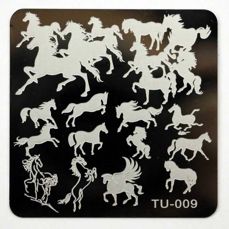 Трафареты для ногтей 1 шт. трафареты стальных полировки серия Tu Tu001-024 | Красота и