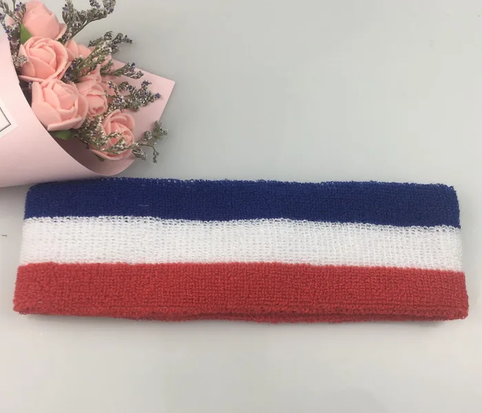 1 pcs headband 1 шт. полотенце Полосатый Браслет спортивная повязка от пота на голову бадминтон падель Теннисный браслет запястья карпальный туннель поддержка головы пот группа - Цвет: 1 pcs headband