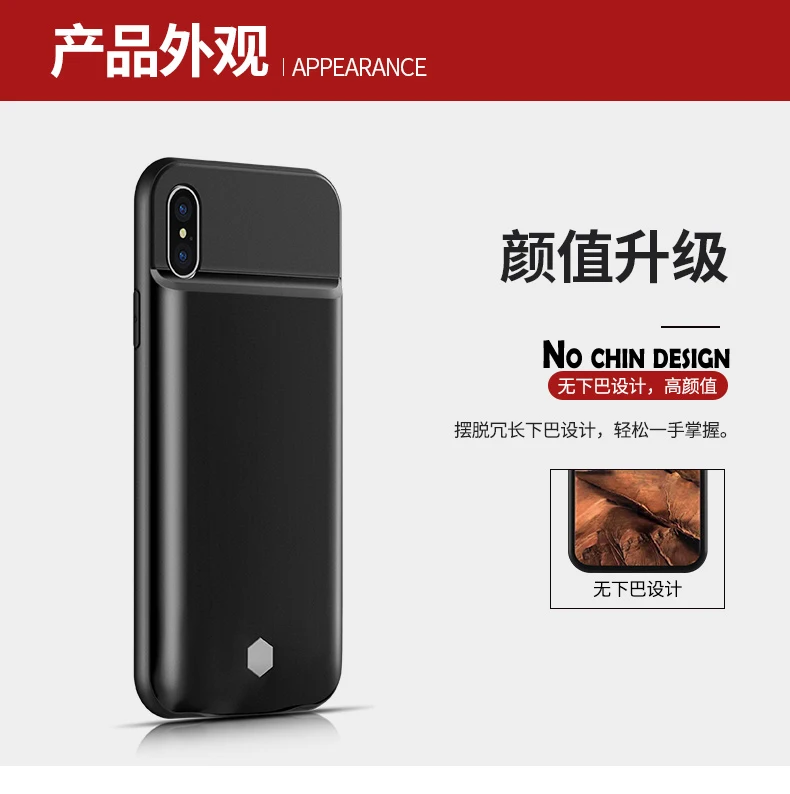 3500 mAh Battery Case For iPhone X Rubber Silicone Smart Charger Cover Backup Power Bank Capa Fundas | Мобильные телефоны и