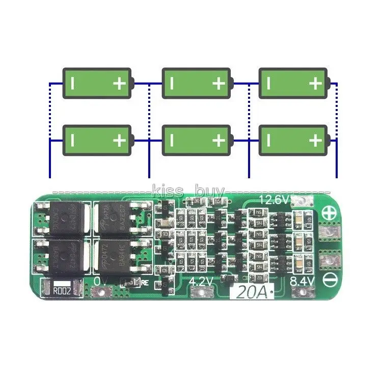 3S 20A литий ионная литиевая батарея 18650 зарядное устройство PCB BMS Защитная плата 12 6 V