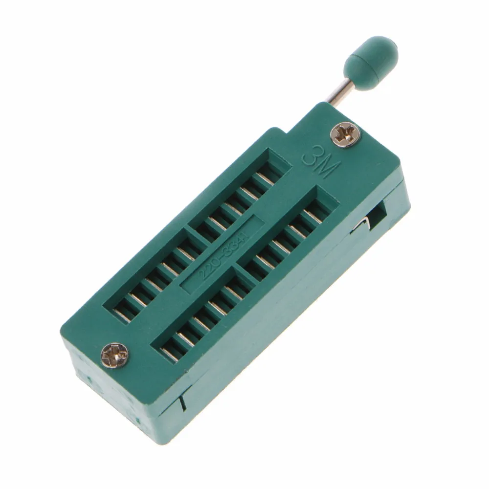 2 54 мм Зеленый DIP Тест Универсальный ZIF IC Разъем сварочный Тип 16 20 24 28 40 P Pin|Наборы
