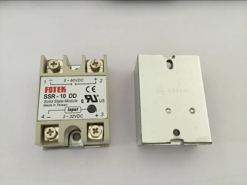 

1PCS SSR10DD SSR-10DD Manufacturer 10A ssr relay,input 3-32VDC output 5-60VDC