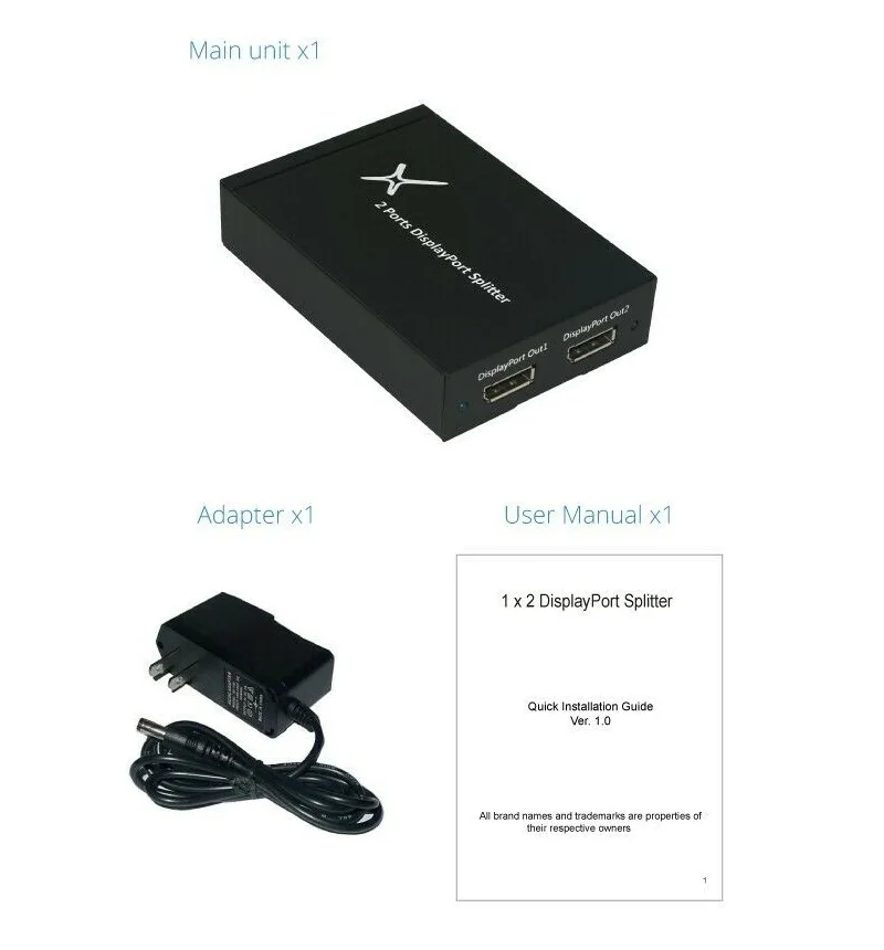 1x2 // 1 In/ 2 Out сплиттер DisplayPort HDMI Full HD Display Splitter 1.2a 4k x 2k бесплатная доставка|Кабели VGA| |