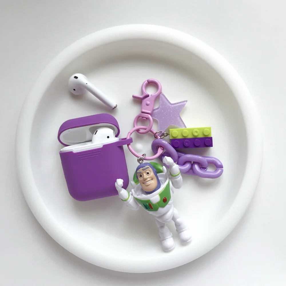 Toy Story's Woody Buzz Lightyear защитный силиконовый Bluetooth беспроводной чехол для наушников Apple Airpods 1 2 Чехол с брелком
