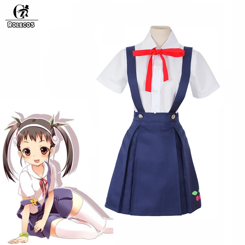 ROLECOS Фирменная Новинка Аниме Монстры Bakemonogatari Костюмы для косплея Hachikuji Mayoi