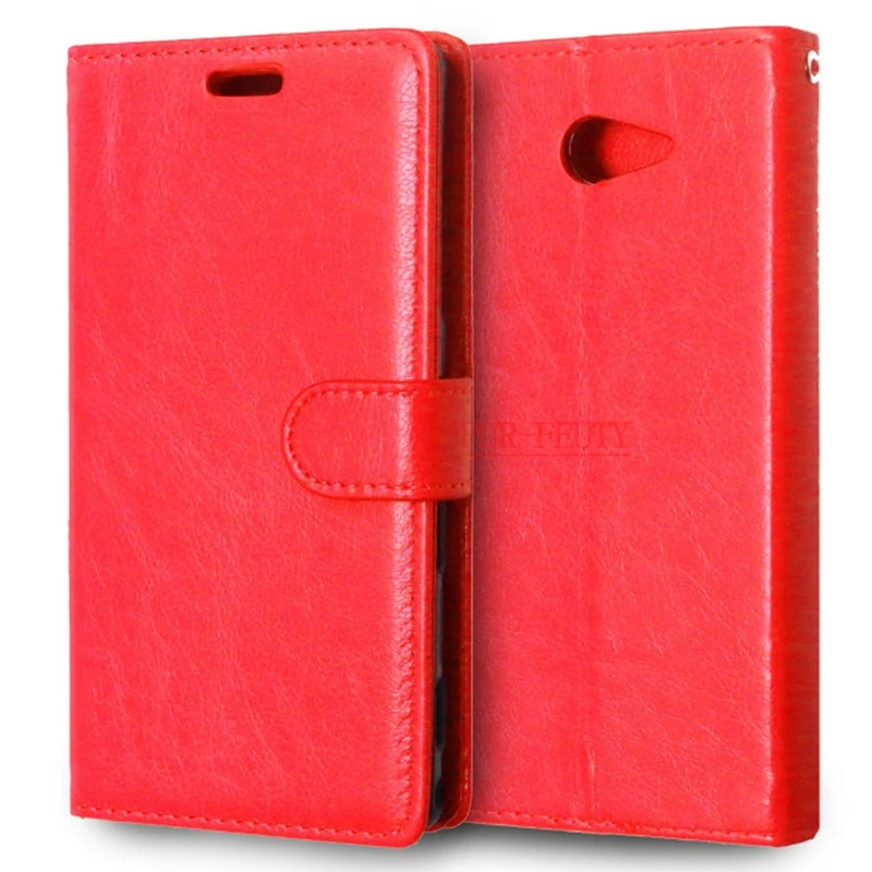 Черный кожаный чехол-бумажник с откидной крышкой для Coque sony Xperia M2 Aqua S50H D2302 D2303 чехол-накладка для sony Xperia M2 Dual D2302 2305