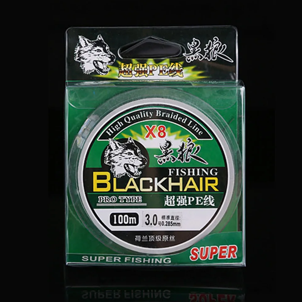 Оптовая продажа Супер сильная 100 м 8 прядей плетенная леска PE плетеная рыболовная