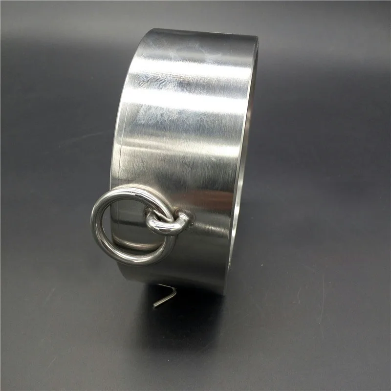 Топ Нержавеющая сталь Каблук высотой 6 см БДСМ ошейник раба ограничения металла