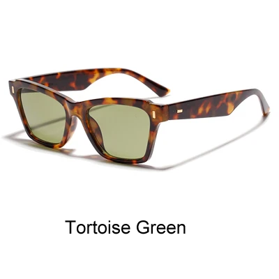 Tortoise Green Ralferty, квадратные солнцезащитные очки для женщин,, Ретро стиль, дизайнерские Черепаховые оттенки, для женщин, солнцезащитные очки, женские, мужские, UV400 очки, W40058 - Цвет линз: Tortoise Green