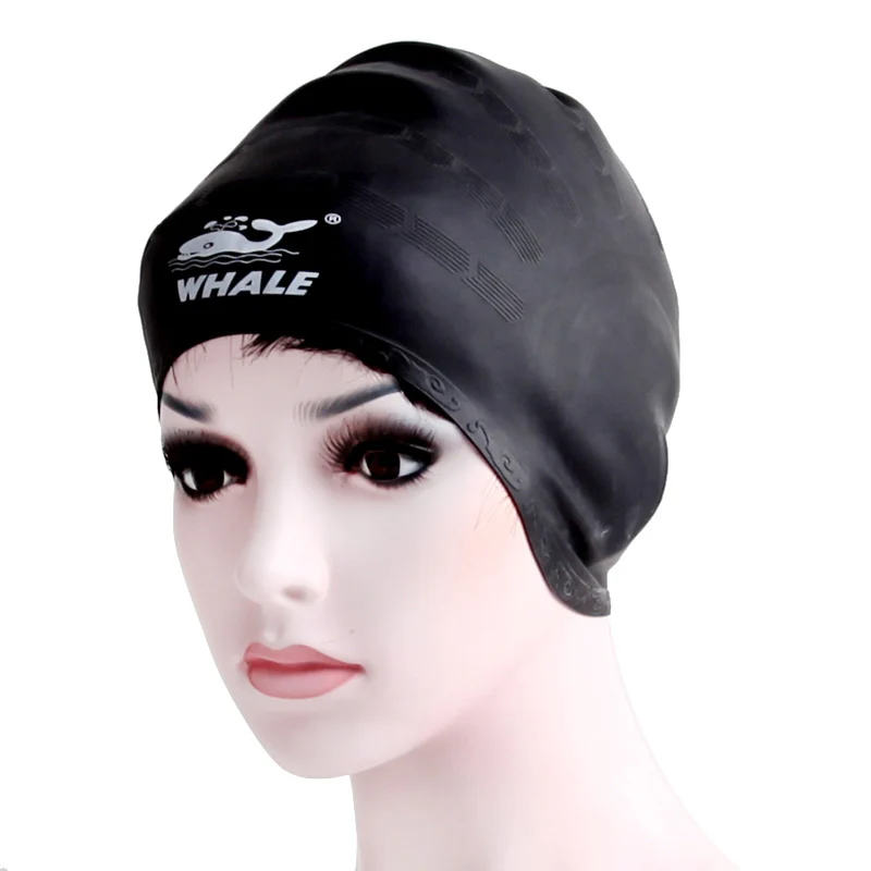Силиконовая шапочка для плавания Плавание Hat с Ear Guard длинных волос взрослых|swimming