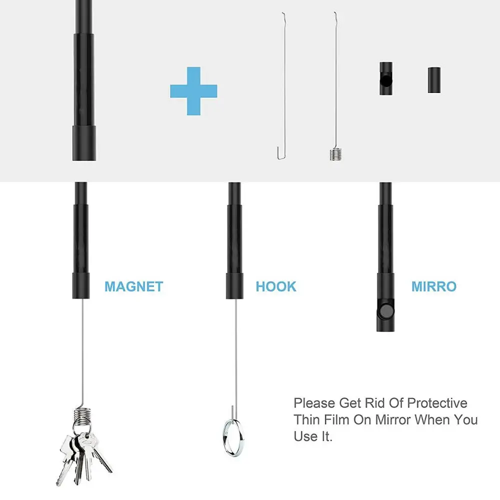 Микро USB Android эндоскоп Водонепроницаемый Бороскоп Инспекционная камера 6