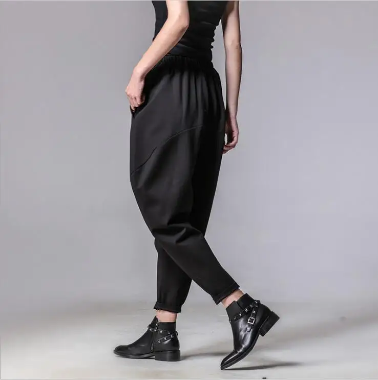 2020 autumn winter new large size plus velvet harem pants women's casual pants hanging pants thin tapered banana pants