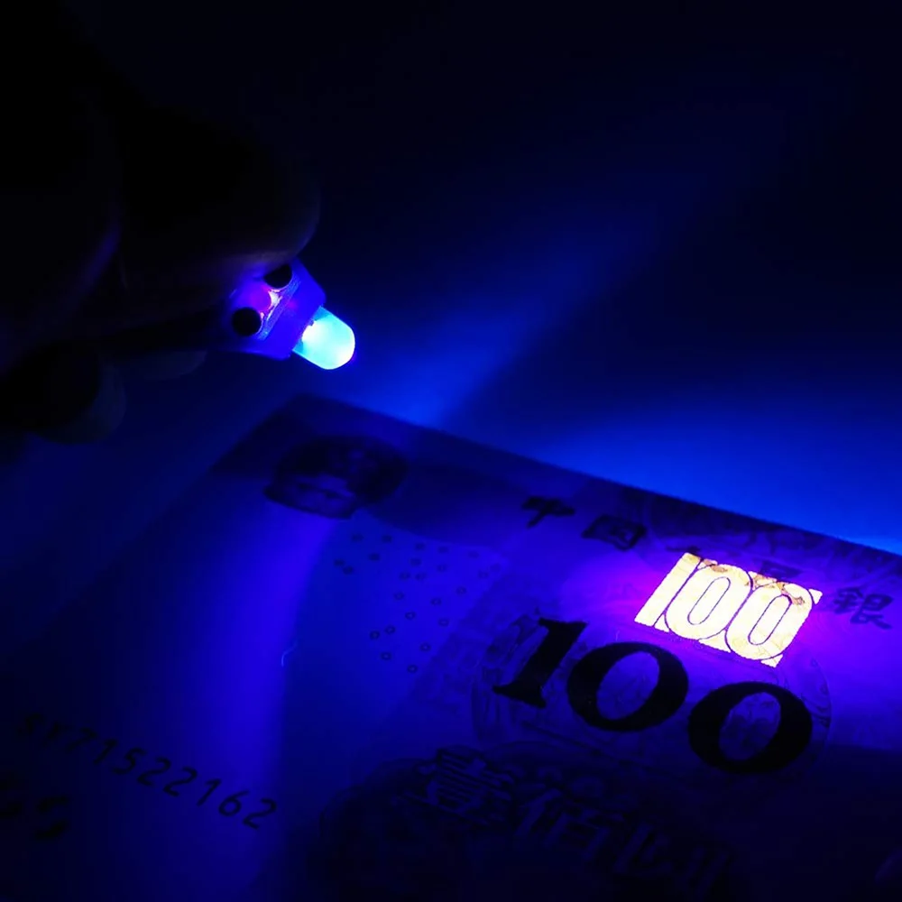 

395nm Purple UV LED Mini Keychain light LED Flashlight Torch Black light Lamp Id Currency Passports Cat Dog pet urine Detector