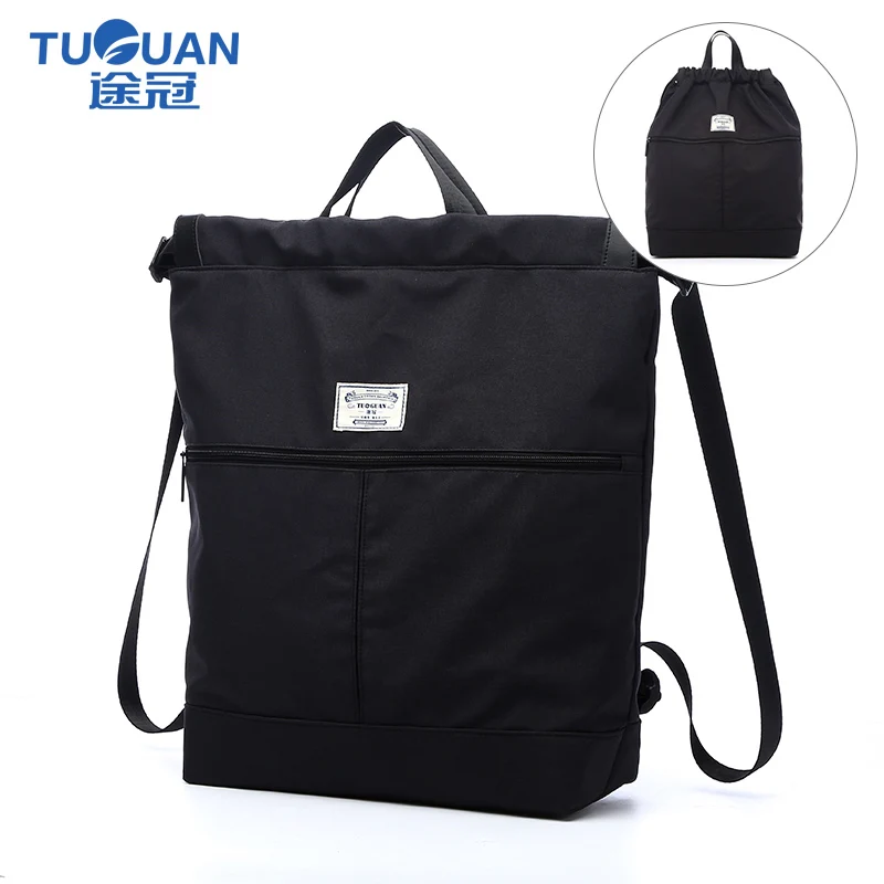 black Бренд TUGUAN, повседневный женский рюкзак на каждый день, Мужская Холщовая Сумка, стильная Студенческая школьная сумка, повседневный рюкзак для путешествий, рюкзак для ноутбука, женская сумка - Цвет: black