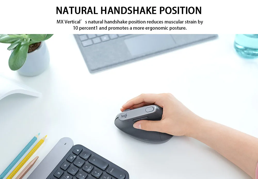 Logitech MX Вертикальная мышь эргономичная мышь Многофункциональная офисная
