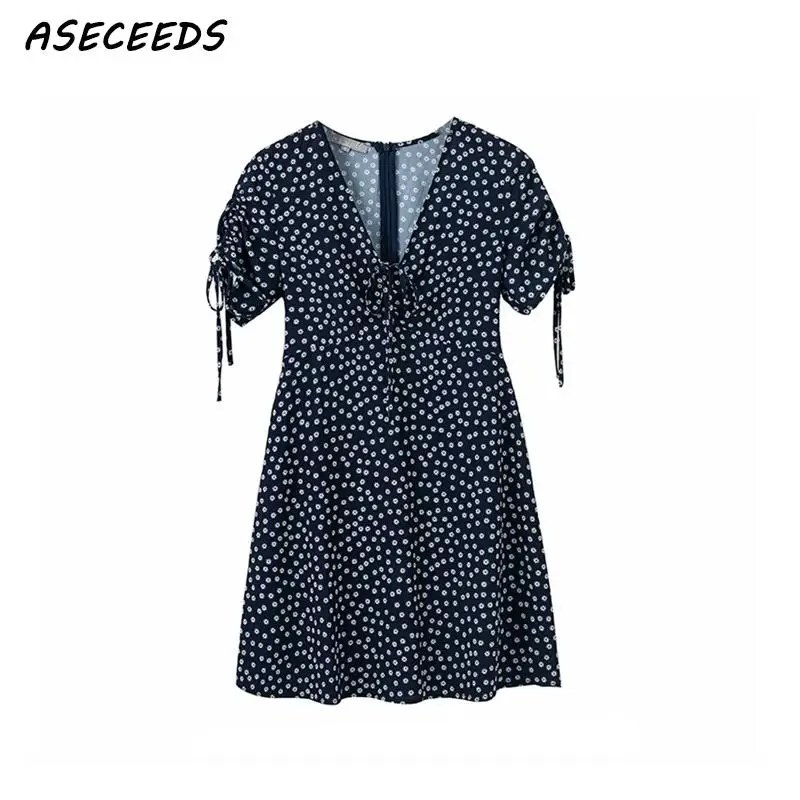 Винтаж plum платье с цветочным рисунком элегантные женские шнурок на шнуровке мини