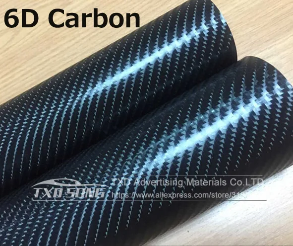 6D carbon black 2D 3D 4D 5D карбоновая черная блестящая виниловая пленка самоклеящаяся воздушная пленка без пузырьков для автомобиля Стилизация мембранная наклейка пленка - Название цвета: 6D carbon black