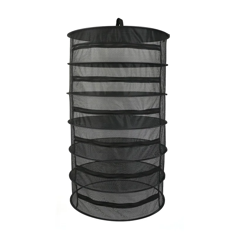 Black 6-layer 6/8 слоев сушильная сетка для трав, подвесная корзина, складная сухая стойка, сушильная сетка для трав, сумка-сушилка, сетка для цветов, бутонов, растений, Органайзер - Цвет: Black 6-layer