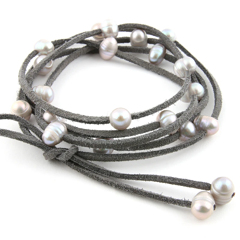 Браслеты из натурального пресноводного жемчуга подвеска Модный корейский