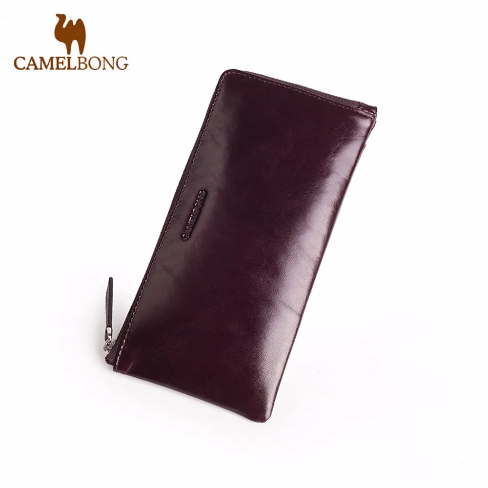 camelbong прямые продажи Для мужчин кожаный бумажник Высокое качество Длинные кошельки телефон карман монету держатели молния мужской Женские Кошельки