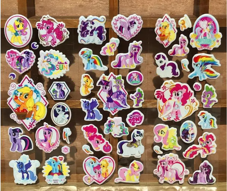 

12 шт., 3D наклейки My Little Poni, Детские Мультяшные милые наклейки из ПВХ, наклейки Love для похвалы, детская игрушка