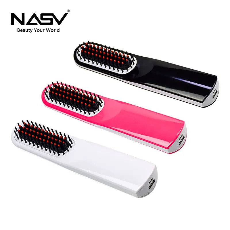 

Portable Cordless Beard Straightening Brush Ionic Beard With Auto Shut Off Curling Iron Comb for All Hair Type