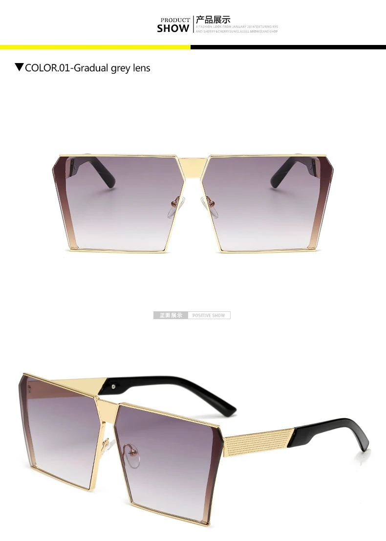 Солнцезащитные очки без оправы для мужчин и женщин Большие Квадратные