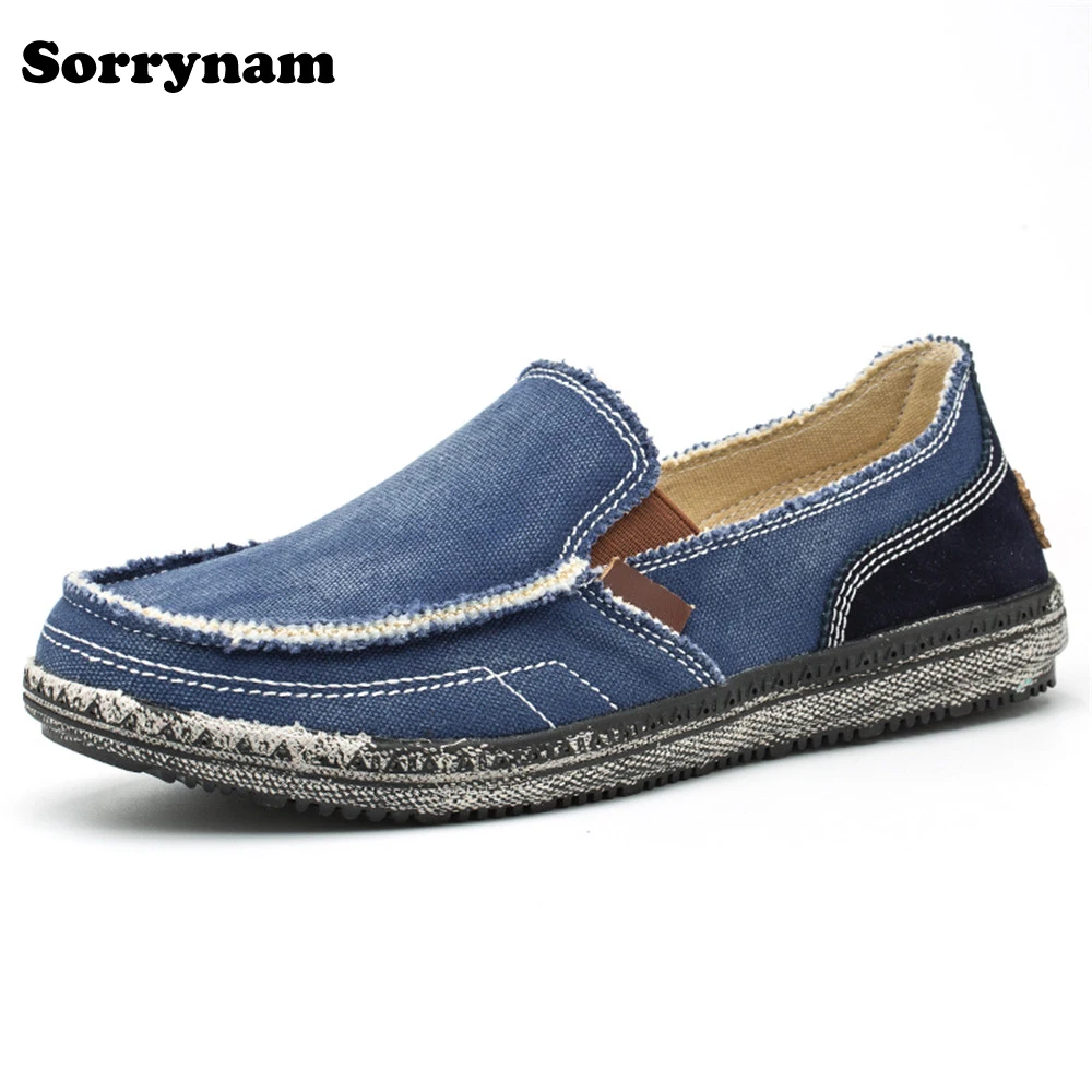 Canvas Loafers Men Breathable Casual Shoes Soft Comfortable Outdoor Flat Lazy for Male Chaussure Homme Sorrynam | Обувь