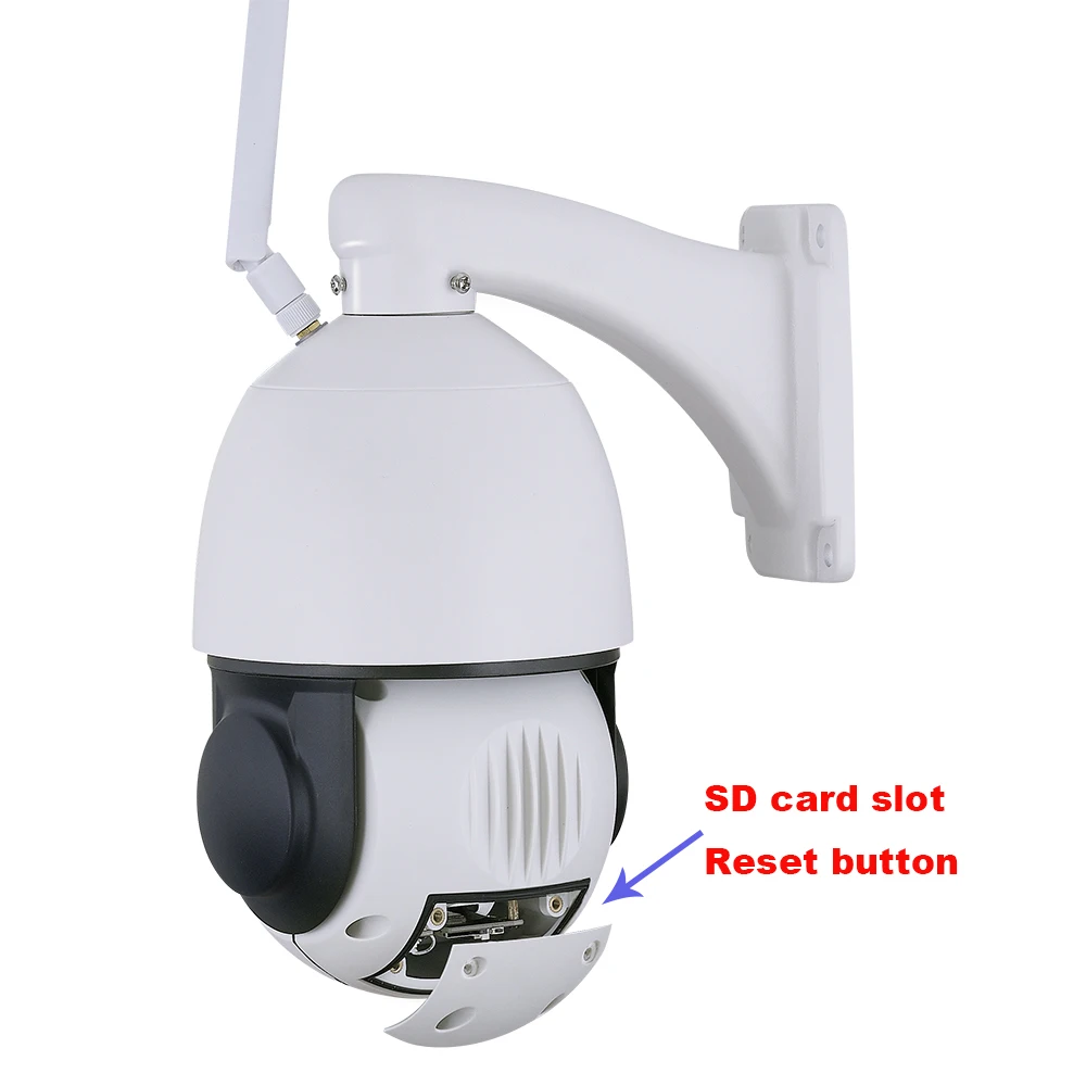 Беспроводная купольная ip-камера 5 Мп 2594*1944 SONY IMX335 Starlight PTZ со слотом для sd-карты P2P микрофон динамик 128 ГБ