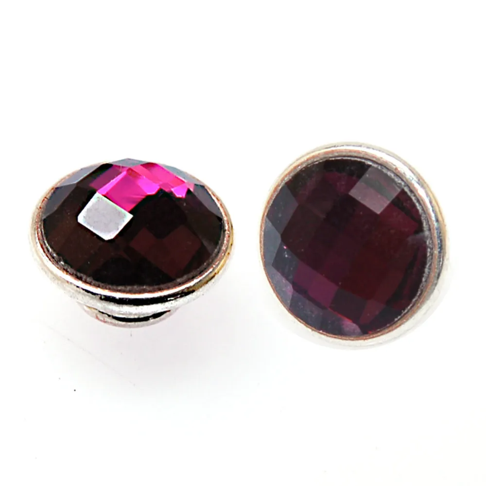12 Pc Faceted Crystal Cabochon Charm Kameleon Jewelpop For Interchangeable Diy Bracelets Necklace Ring | Украшения и аксессуары